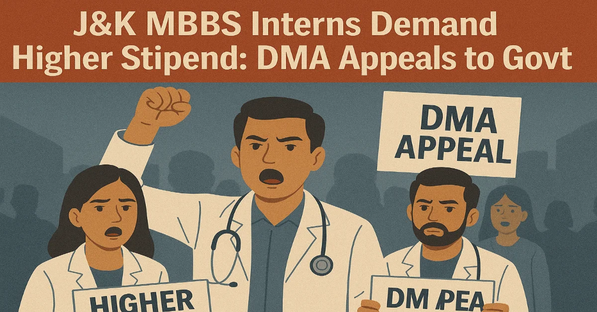 J&K MBBS Interns Demand Higher Stipend_ DMA Appeals to Govt