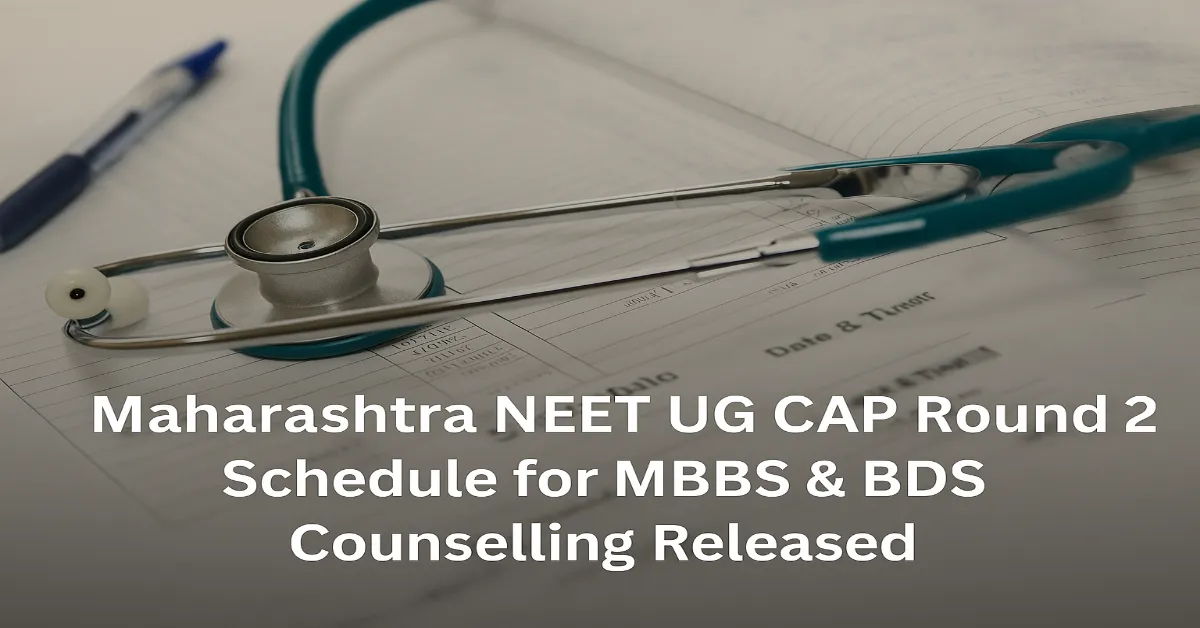 Maharashtra NEET UG 2025 CAP R2 Schedule for MBBS & BDS Counselling Released