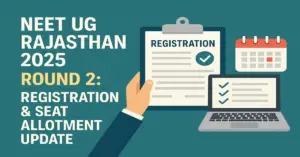 NEET UG Rajasthan 2025 Round 2_ Registration & Seat Allotment Update