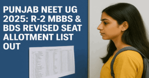 Punjab NEET UG 2025: R-2 MBBS & BDS Revised Seat Allotment List Out