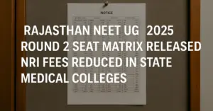 Rajasthan NEET UG 2025 Round 2