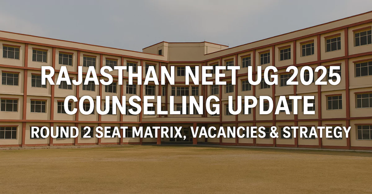 Rajasthan NEET UG 2025 Round 2 Seat Matrix