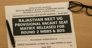 Rajasthan NEET UG 2025: Provisional Vacant Seats for Round 2 MBBS, BDS