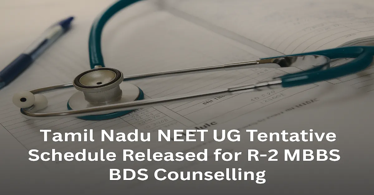 Tamil Nadu NEET UG 2025_ Tentative Schedule Released for Round 2 MBBS & BDS Counselling