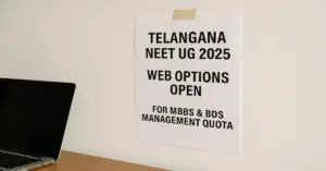 Telangana NEET UG 2025: Web Options Open for MBBS & BDS Management Quota