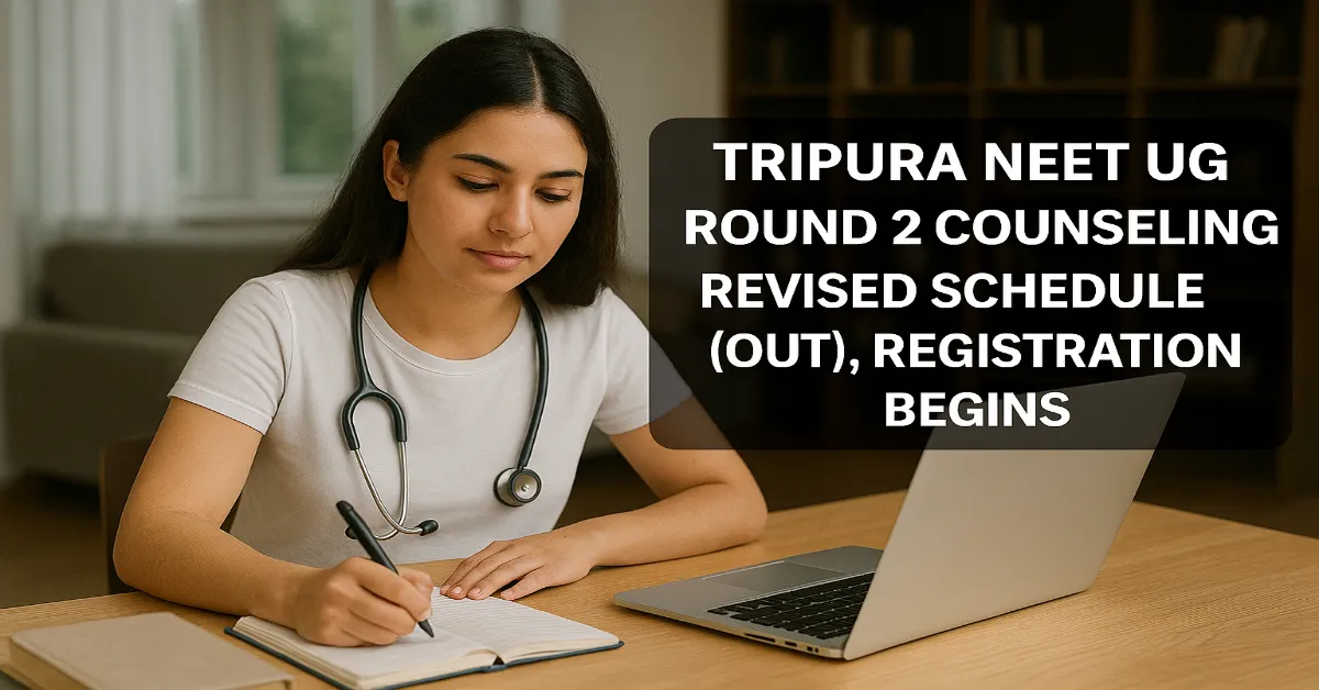 Tripura NEET UG 2025: R-2 Counselling Revised Schedule (Out), Registration Begins