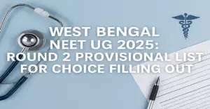 West Bengal NEET UG 2025: Round 2 Provisional List for Choice Filling Out
