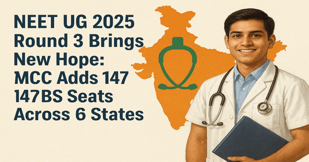 MCC Adds 147 MBBS Seats NEET UG 2025 Round 3