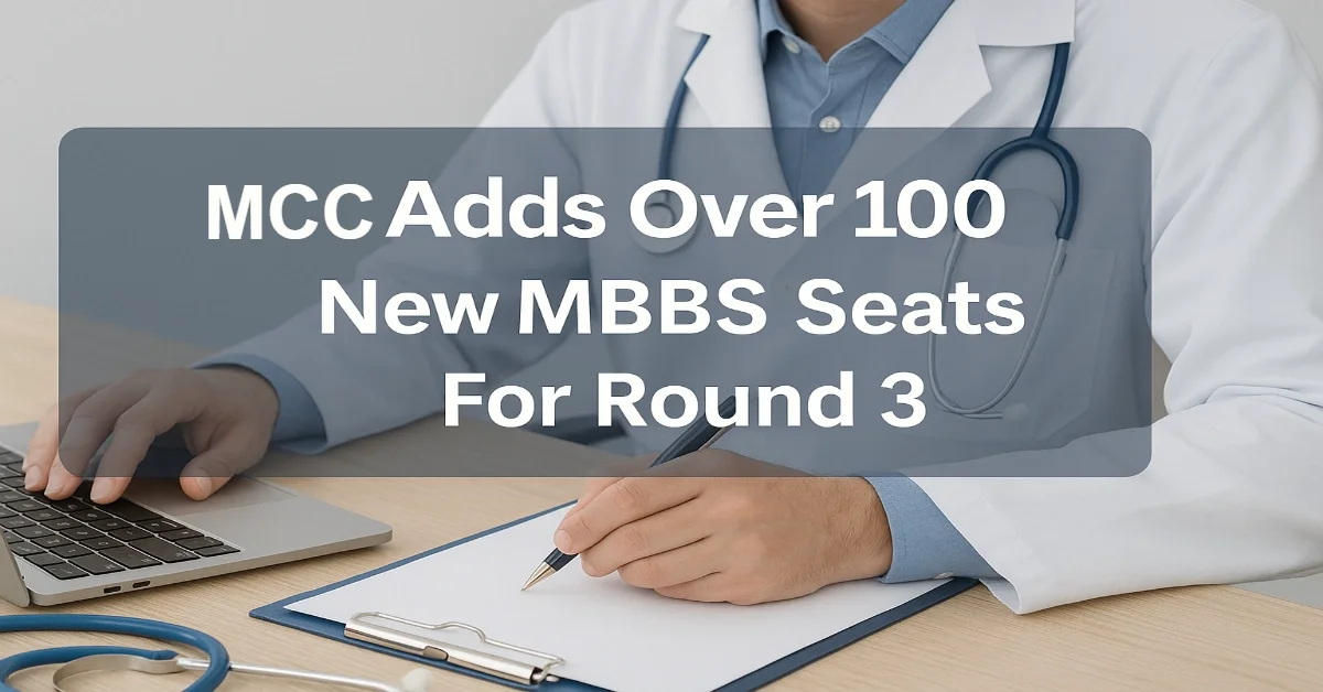 MCC Adds Over 100 New MBBS Seats For Round 3