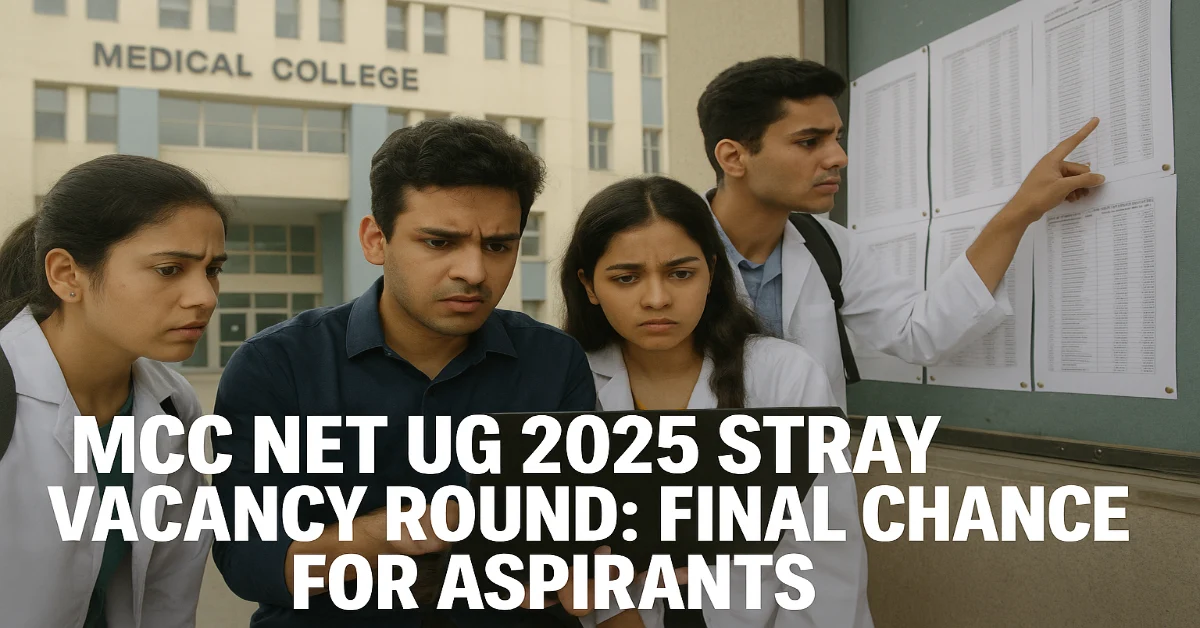 MCC NEET UG Counselling 2025 Stray Vacancy Round
