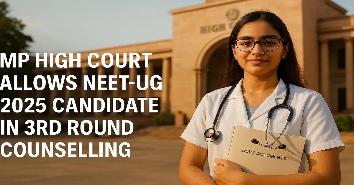 MP High Court Allows NEET-UG 2025 Candidate in 3rd Round Counselling