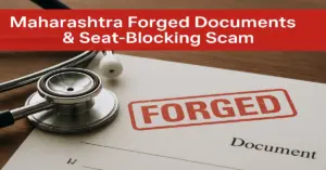 Maharashtra Forged Documents & Seat-Blocking Scam
