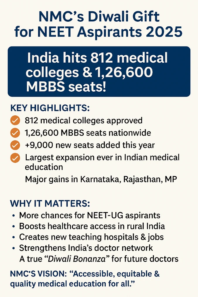 NMC Diwali Gift for NEET Aspirants 2025