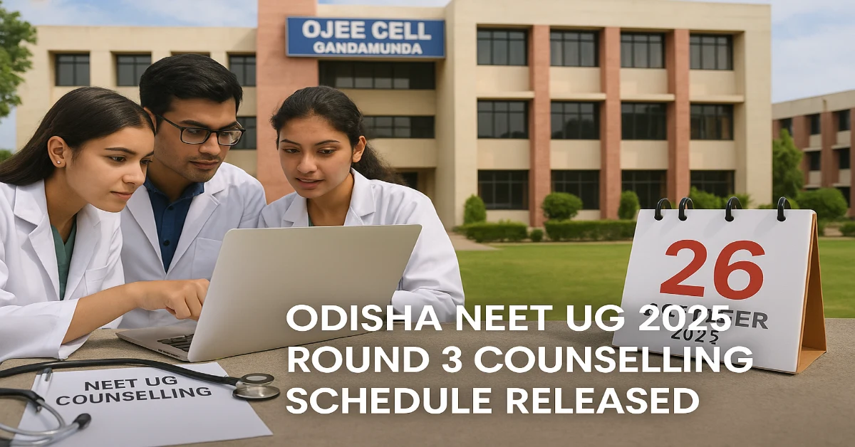 Odisha NEET UG 2025 Revised Round 3 Counselling Schedule Released