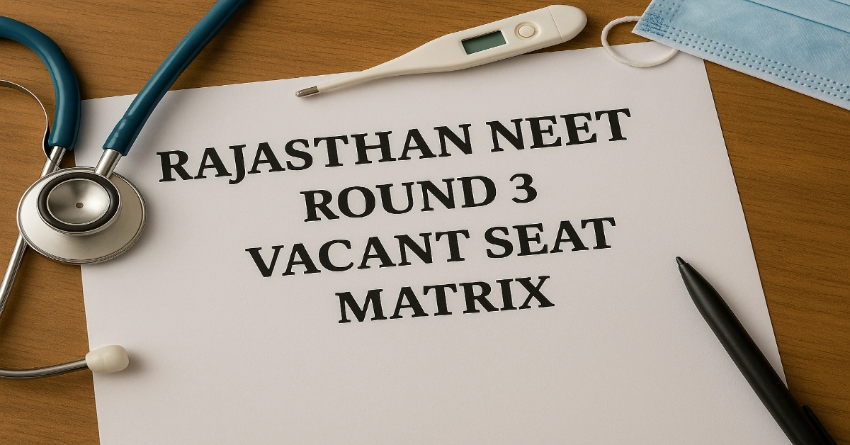 Rajasthan NEET UG Round 3 Vacant Seat Matrix