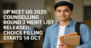 UP NEET UG 2025 Counselling Round 3 Merit List