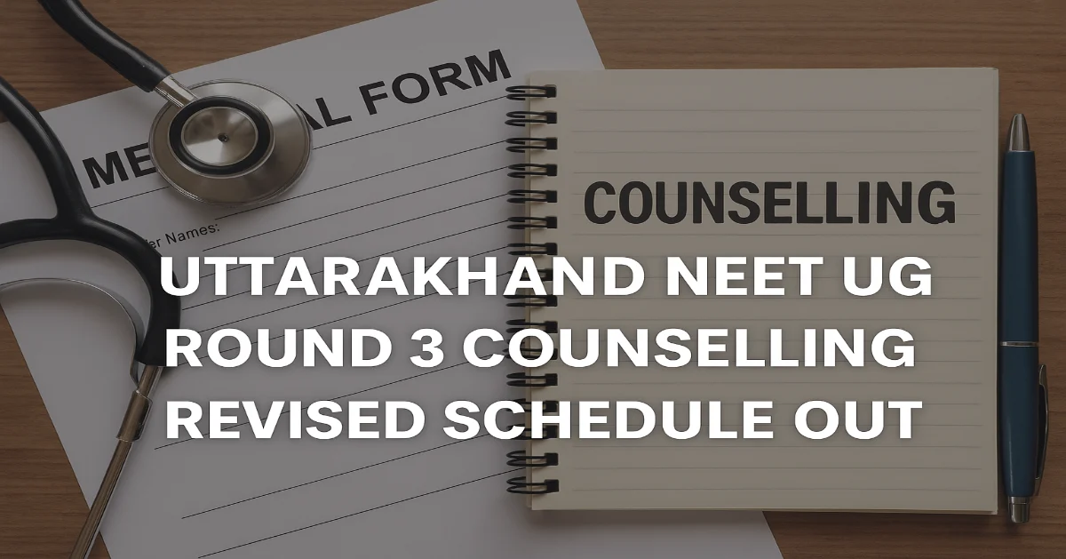 Uttarakhand NEET UG Round 3 Counselling Revised Schedule Out