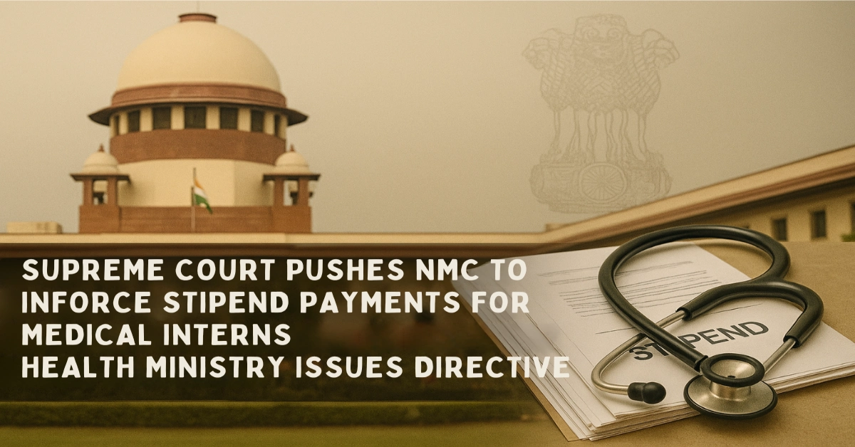 Health Ministry Orders NMC to Act on Non-Payment of Stipends to Medical Interns After SC Warning