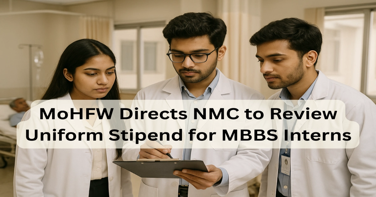 MoHFW Asks NMC to Review Uniform Stipend for MBBS Interns Across India