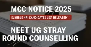 NEET UG 2025 Stray Round