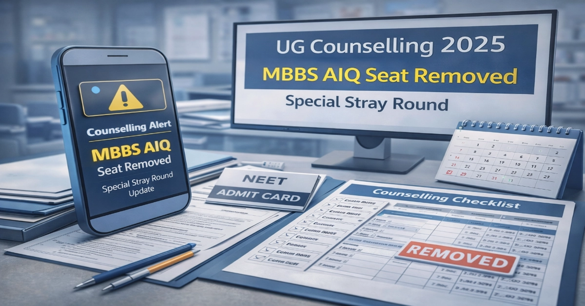 MCC removes MBBS AIQ seat from Special Stray Round UG Counselling 2025 Government Medical College Manjeri Kerala
