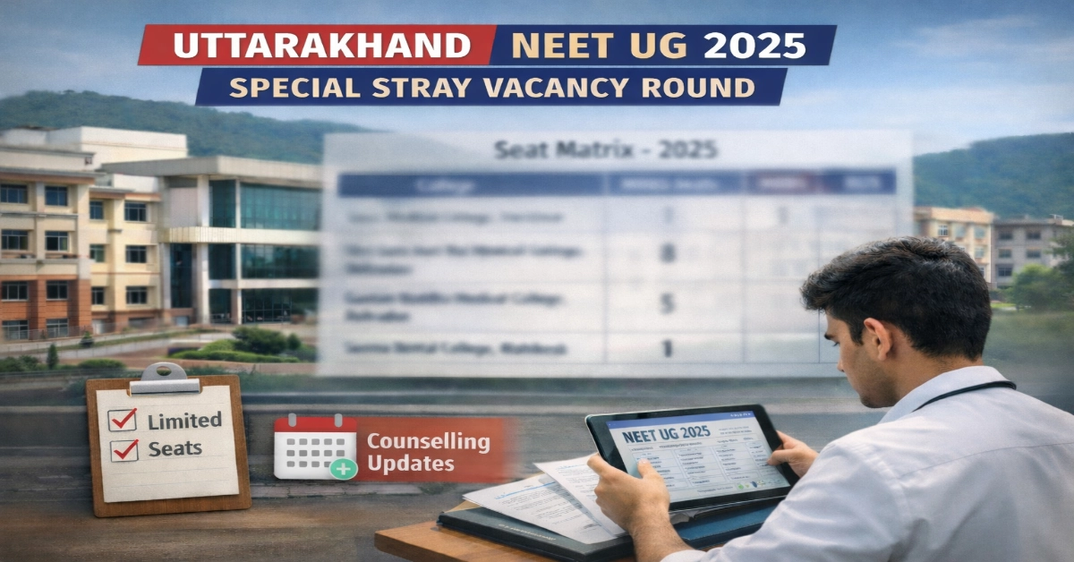 Final MBBS seats in Uttarakhand announced for NEET UG 2025 special stray vacancy round