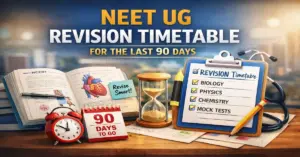 NEET UG 2026 Revision Timetable for the Last 90 Days