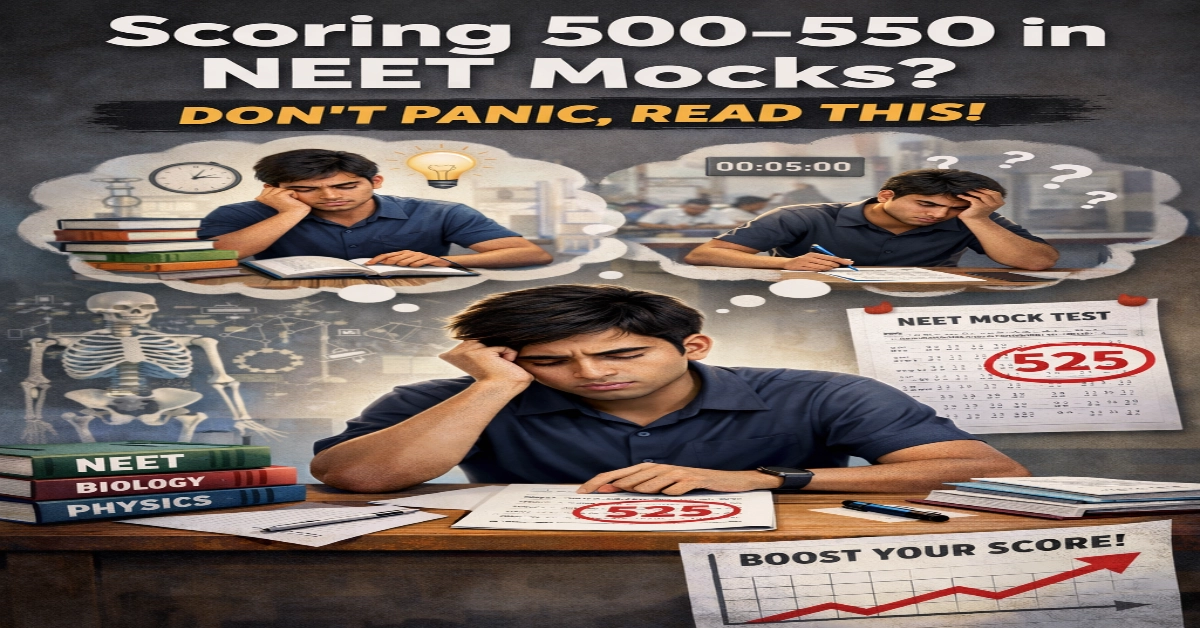 NEET UG 2026_ If You’re Scoring 500-550 in NEET Mocks, Read This Before Panicking