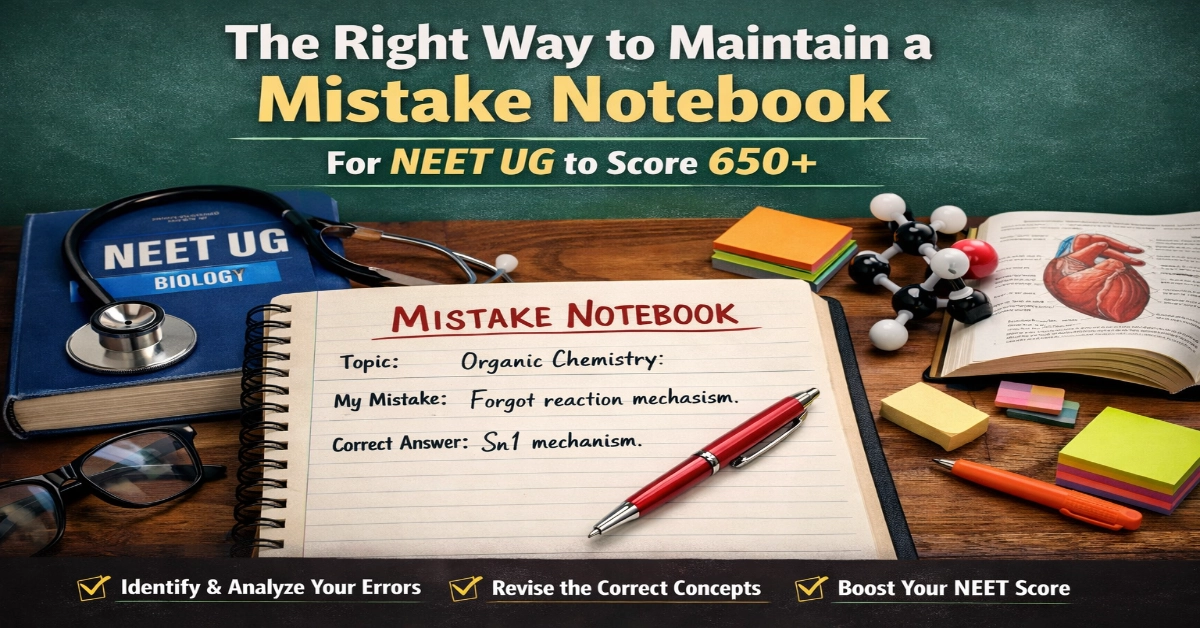 The Right Way to Maintain a Mistake Notebook For NEET UG to Score 650+