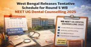 WB NEET UG 2025: West Bengal Releases Tentative Schedule for Round 5 Dental Counselling 2025