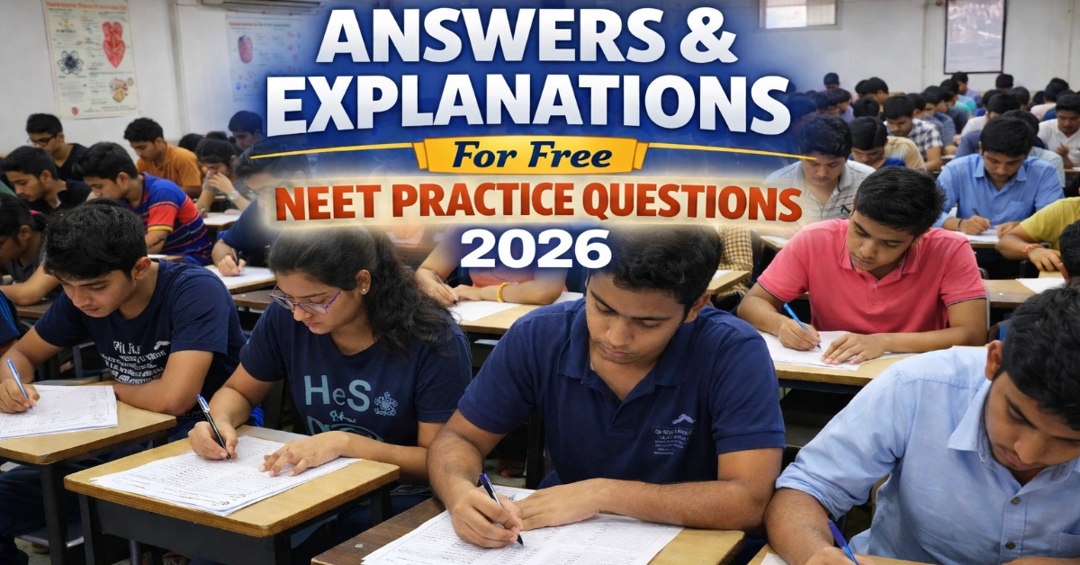 Answers & Explanations For Free NEET Practice Questions 2026