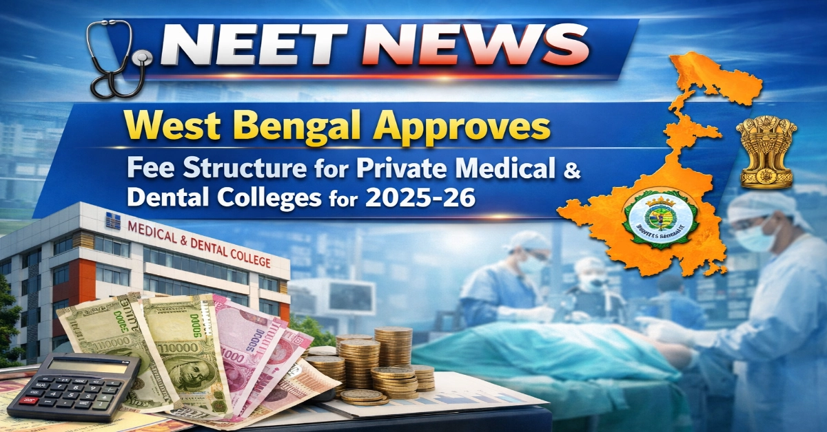 NEET NEWS: West Bengal Approves Fee Structure for Private Medical & Dental Colleges for 2025-26