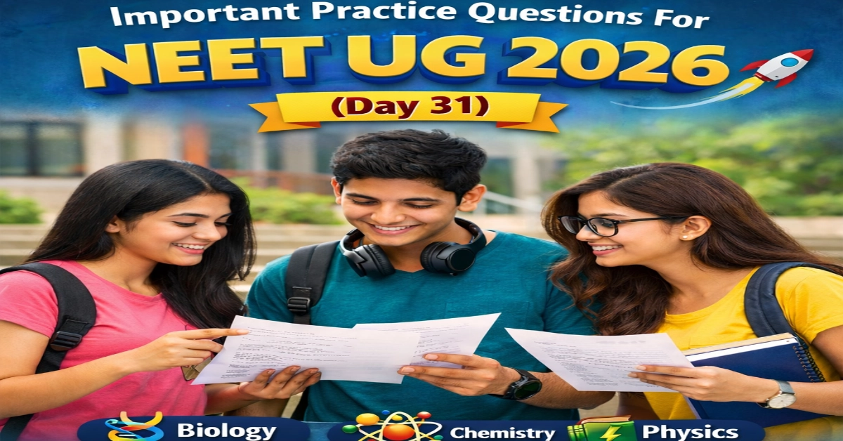 Important Practice Questions For NEET UG 2026 (Day 31)Important Practice Questions For NEET UG 2026 (Day 31)