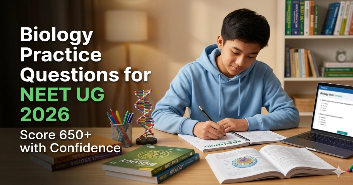 Biology Practice Questions For NEET UG 2026 to Score 650+