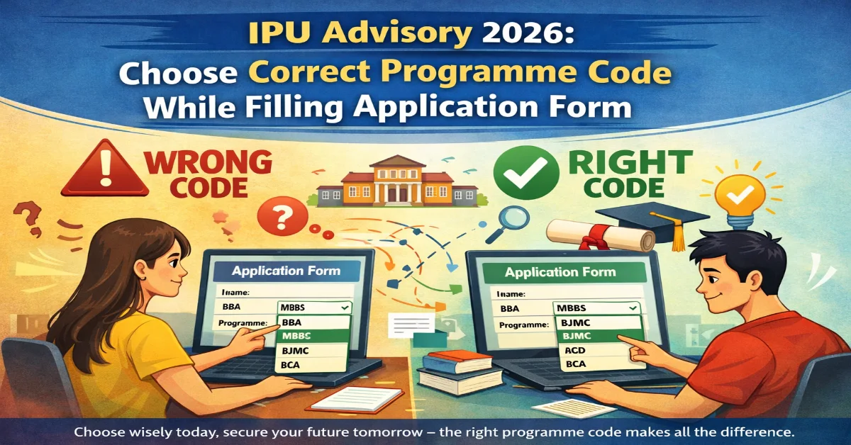 IPU Advisory 2026_ Choose Correct Programme Code While Filling Application Form (1)
