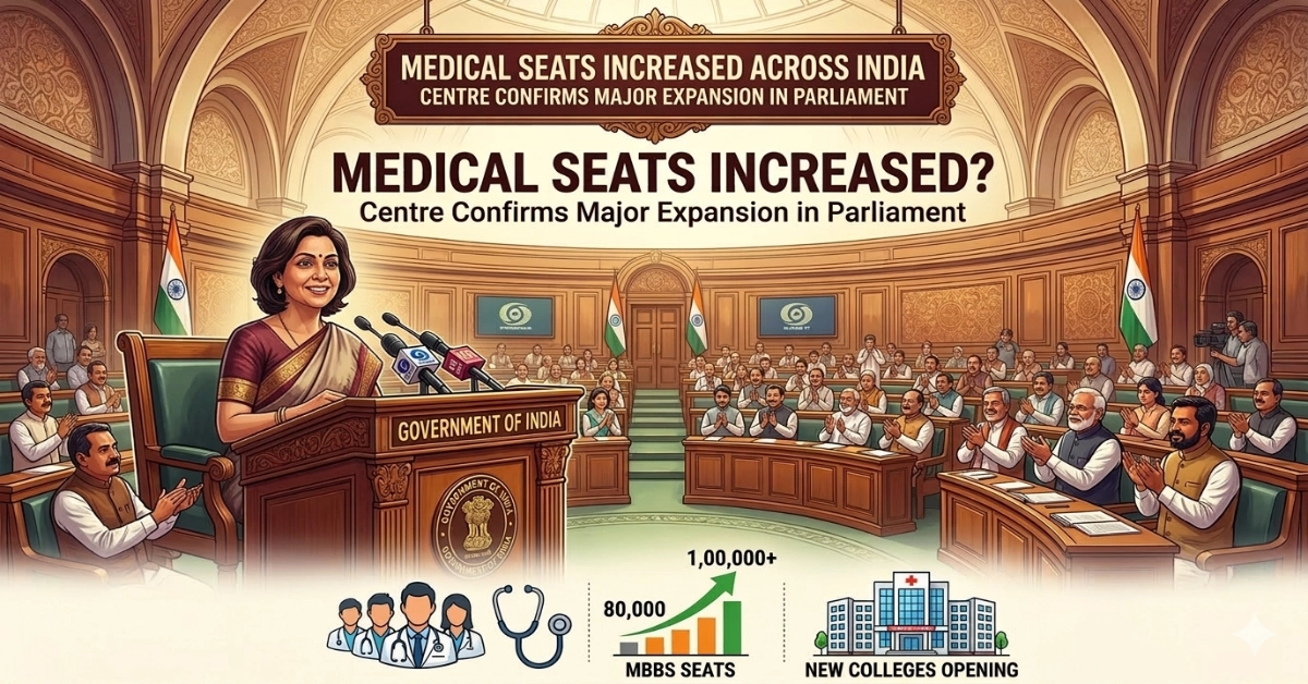 Medical Seats Increased? Centre Confirms Major Expansion in Parliament