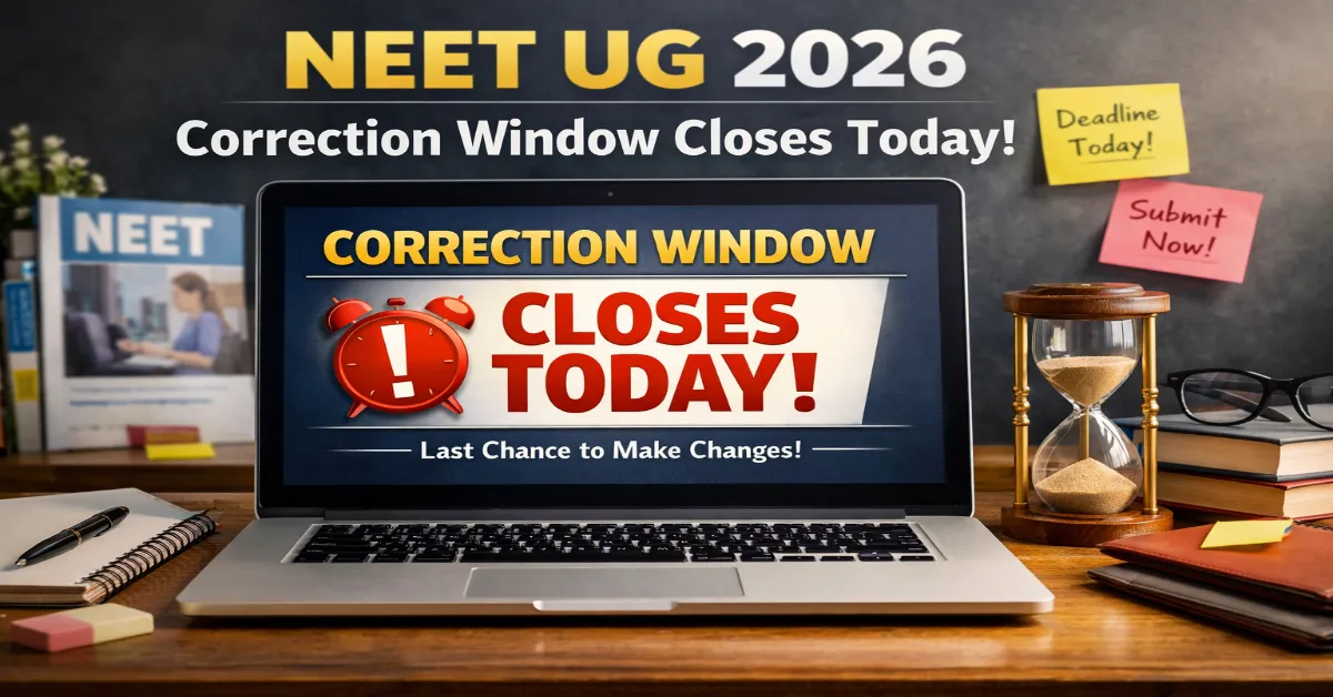NEET UG 2026 Correction Window Closes Today
