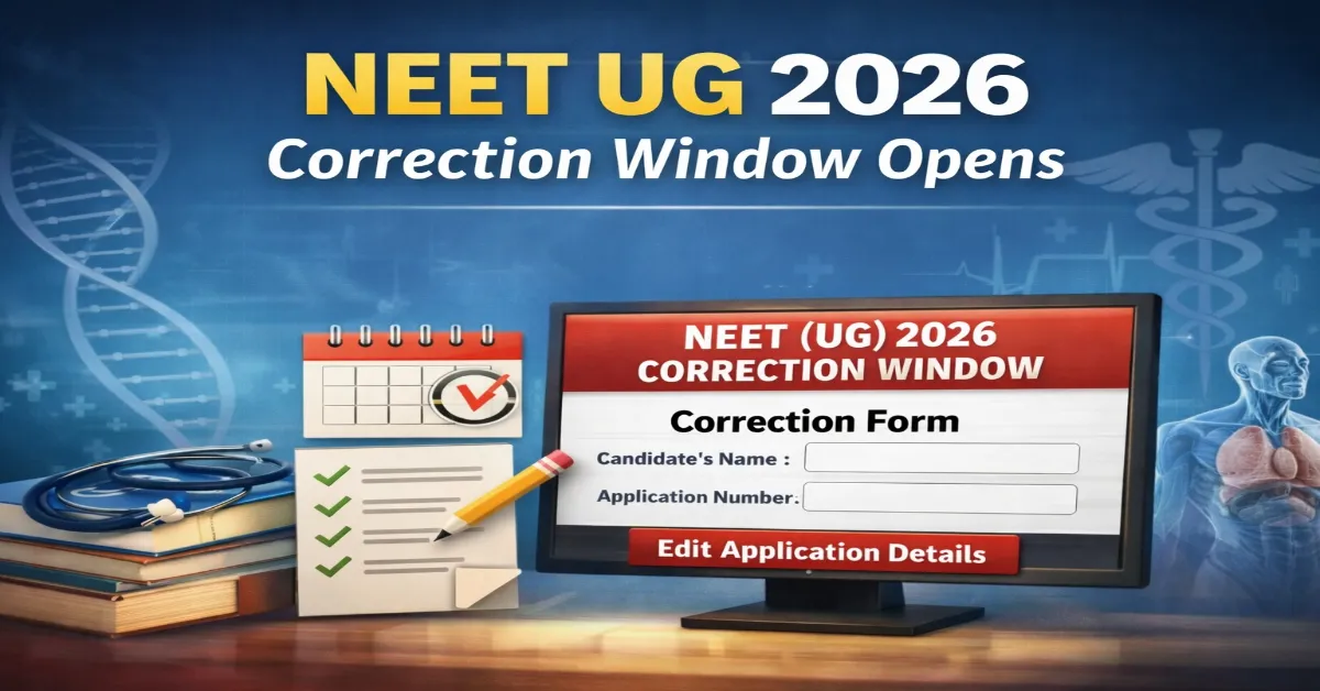 NEET UG 2026 Correction Window Opens