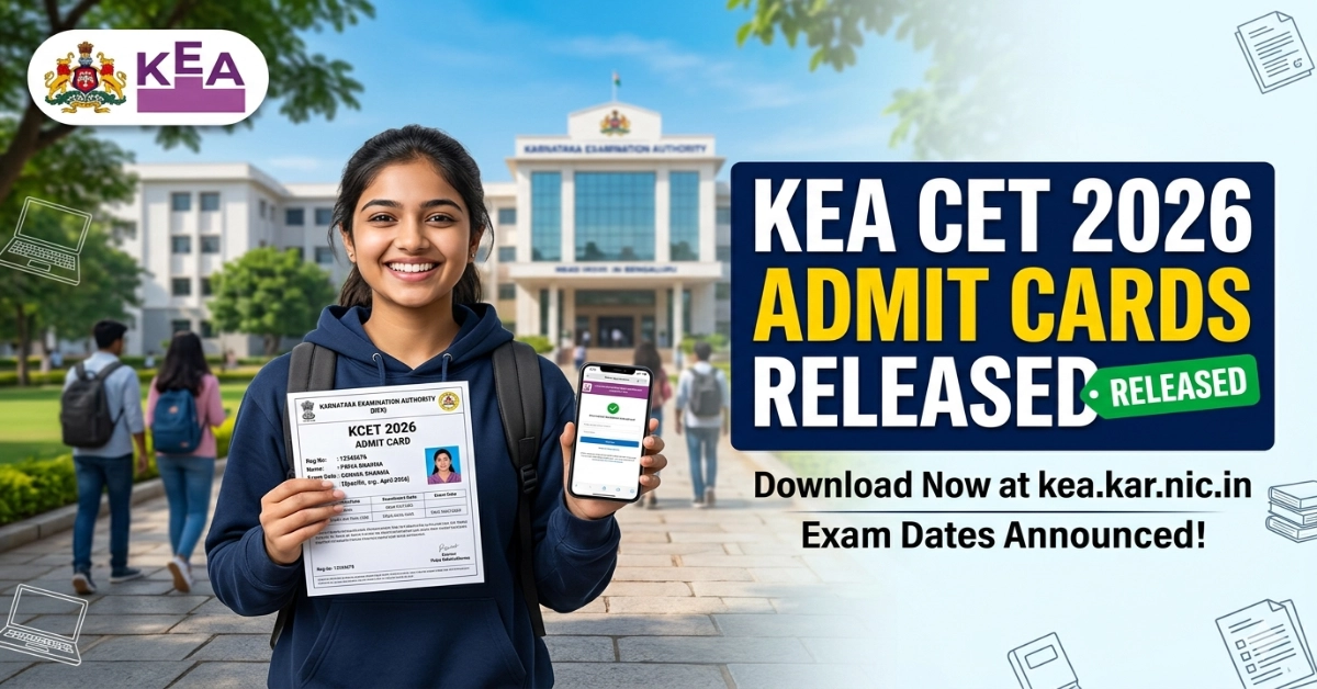 KEA CET 2026 Admit Cards Released