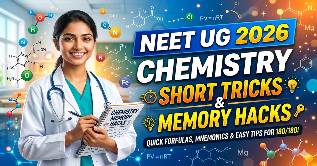 NEET UG 2026 Chemistry Short Tricks & Memory Hacks