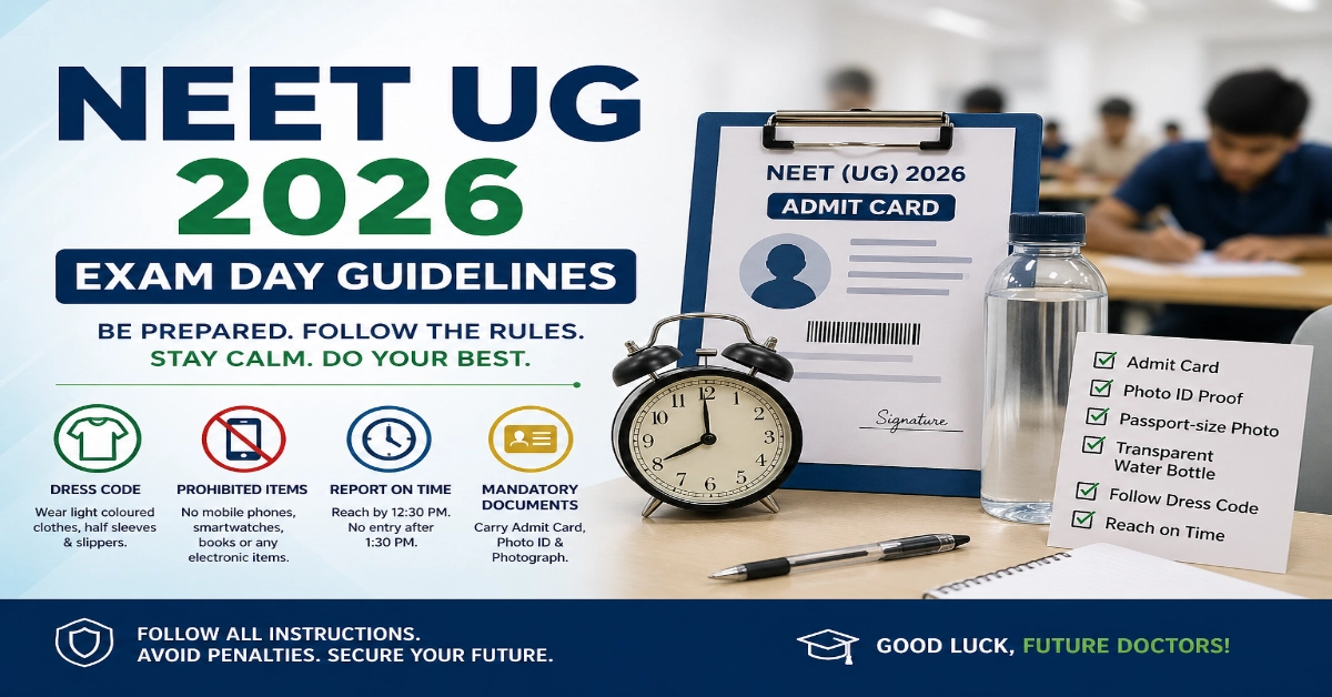 NEET UG 2026 Exam Day Guidelines
