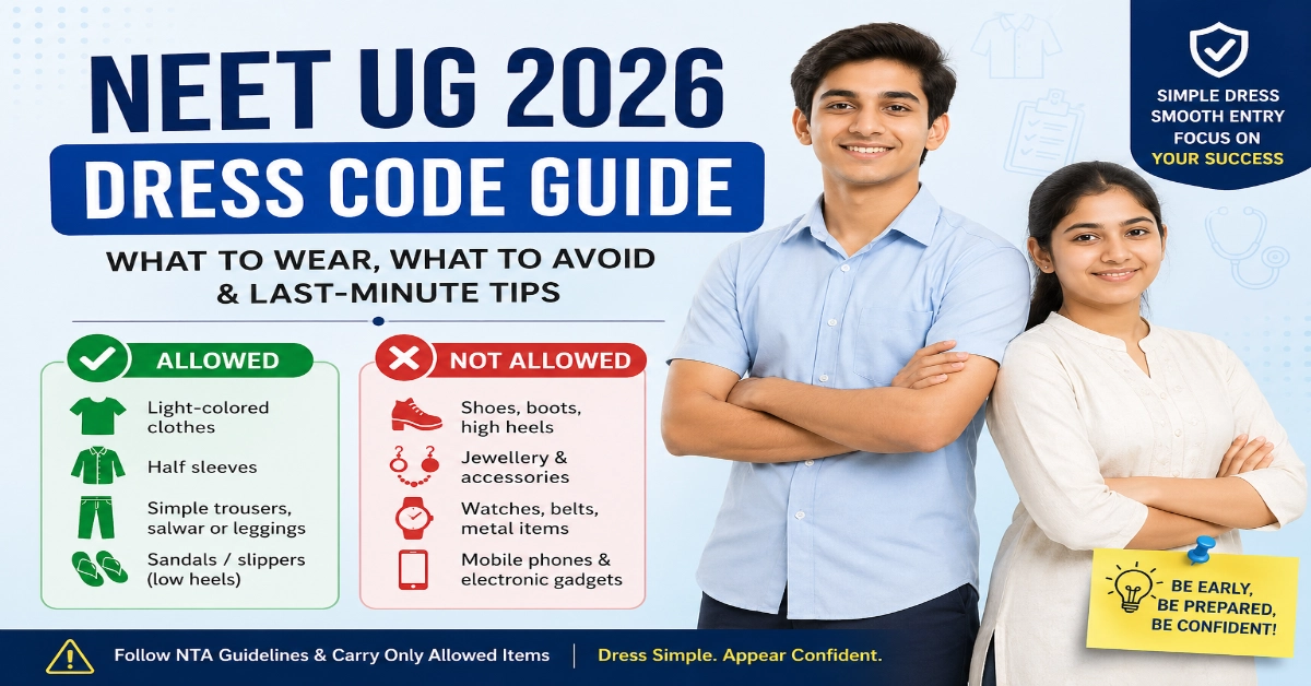 NEET UG Dress Code 2026: What to Wear, What to Avoid
