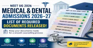 Tamil Nadu NEET UG Counselling 2026 list of important documents