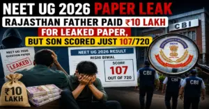 NEET UG 2026 Paper Leak: Rajasthan Father Paid ₹10 Lakh for Leaked Paper, But Son Scored Just 107/720