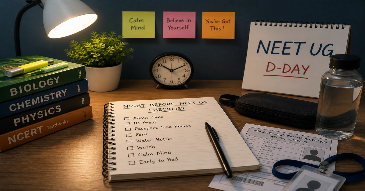 Night Before NEET UG 2026 Checklist