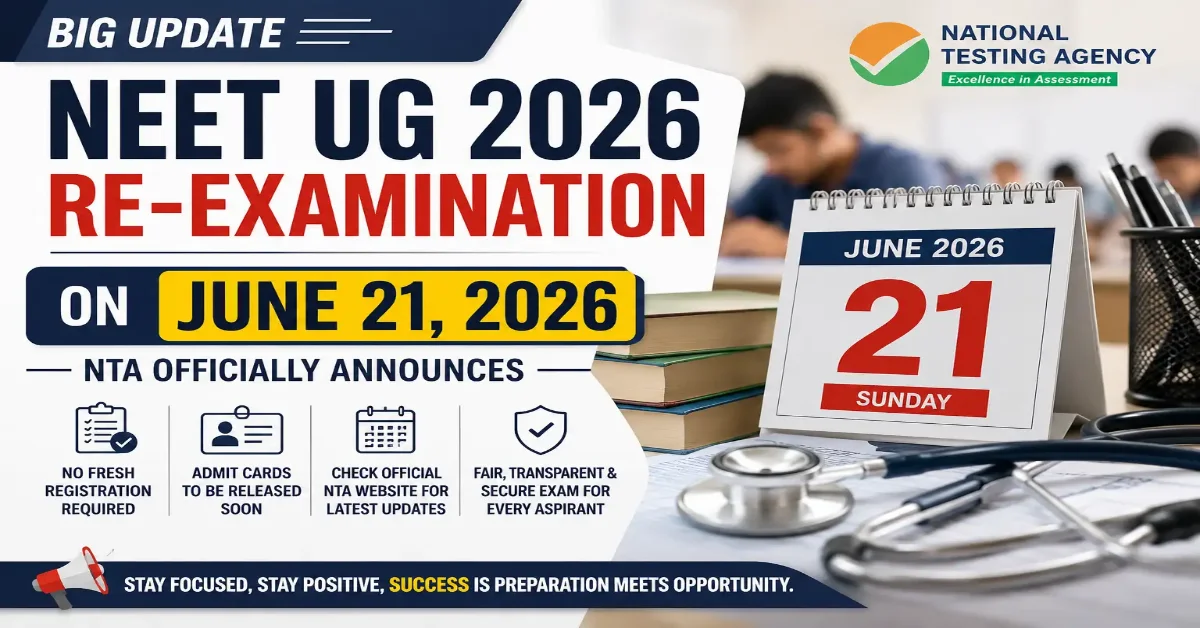 Re-Examination Date For NEET UG 2026