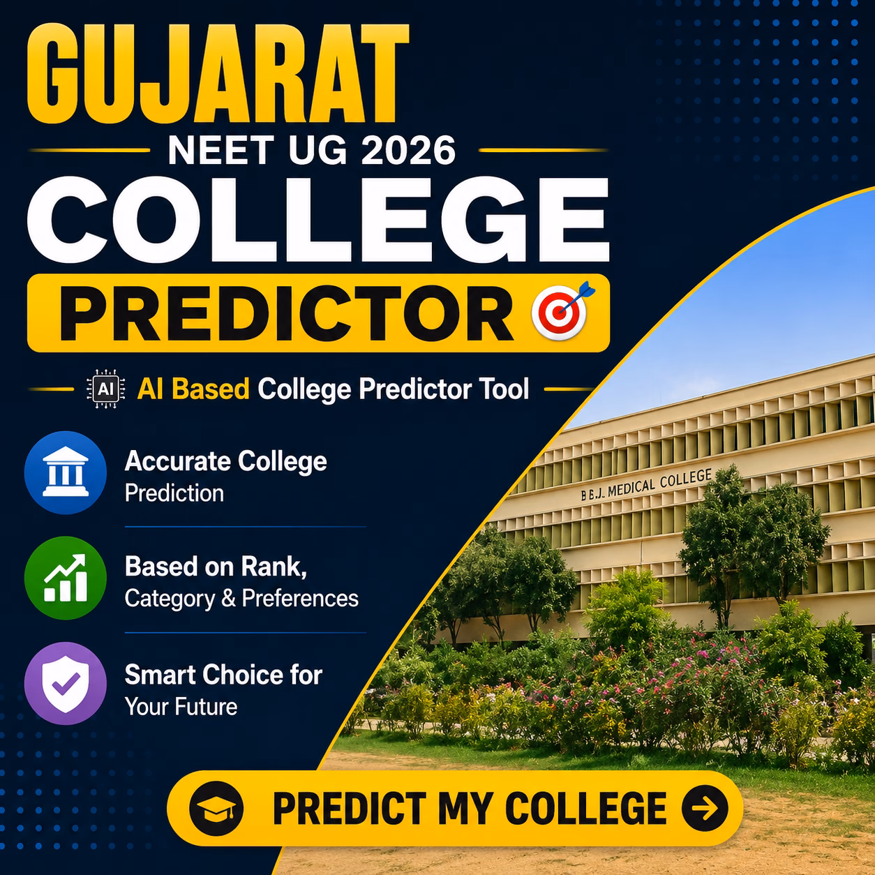 Gujarat NEET UG College Predictor