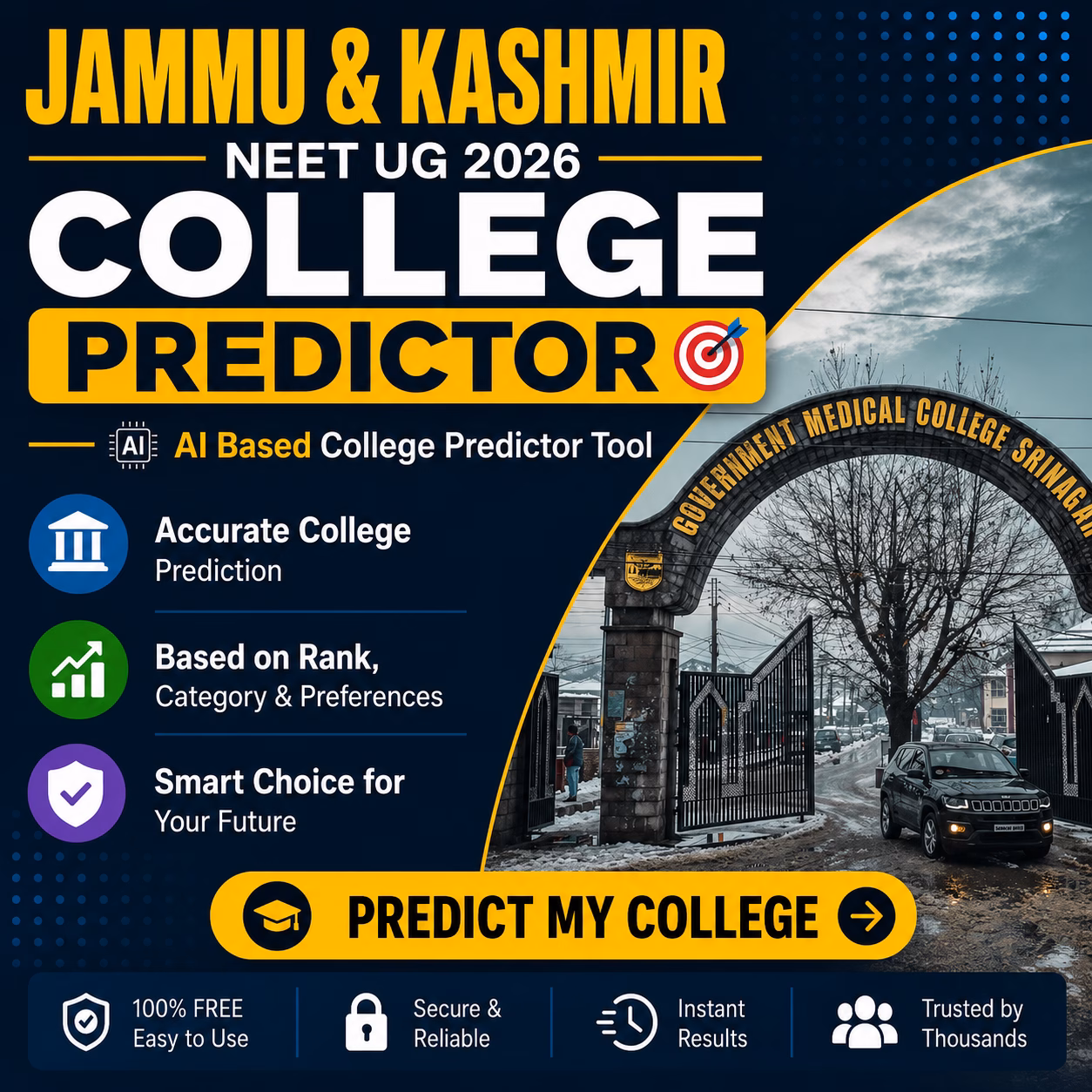 jammu & Kashmir NEET UG College Predictor