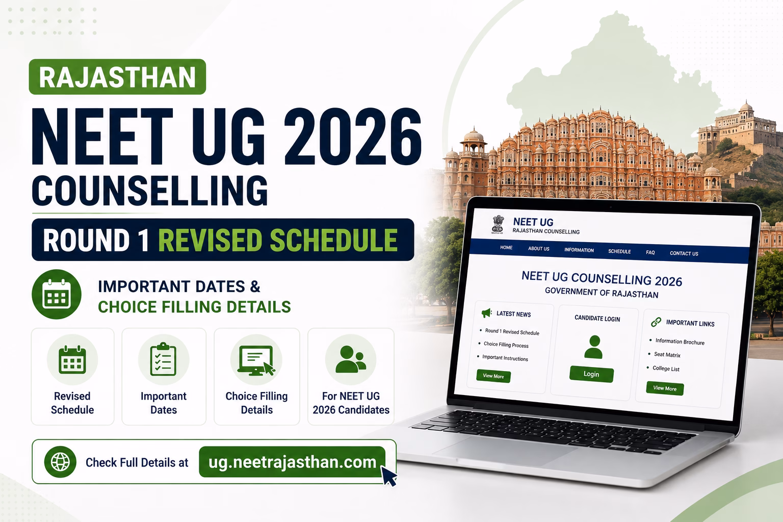 Rajasthan NEET UG Counselling 2026 Round 1 Revised Schedule