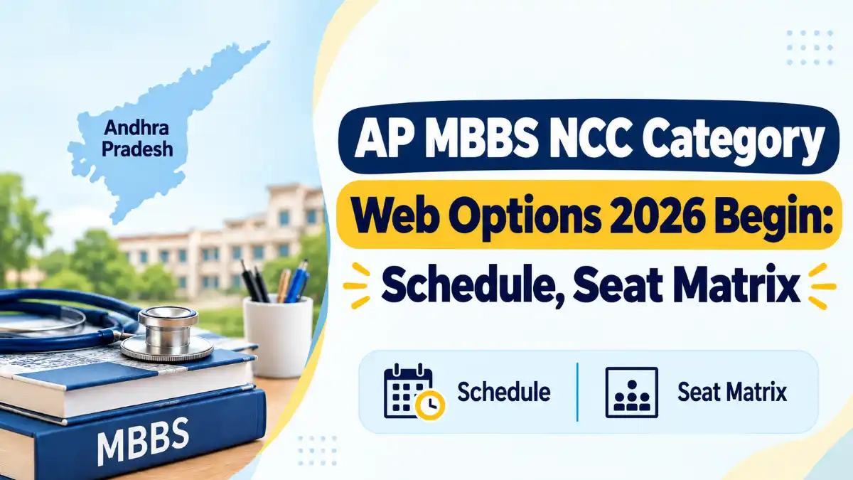 AP MBBS NCC Category Web Options 2026 Begin: Schedule, Seat Matrix